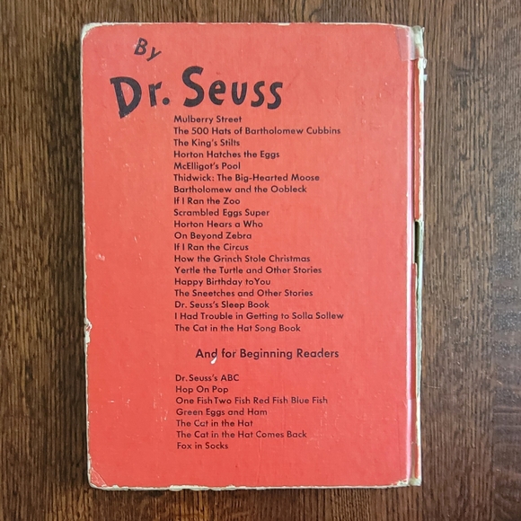 McElligot's Pool 1947 1st Edition Dr Seuss Random House Board Book ex Library - Picture 10 of 10